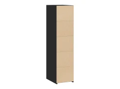 Aparador buffet cómoda mueble almacenaje organizador cocina salón salón 30 x 41 x 124 cm madera contrachapada negra 02_0035861