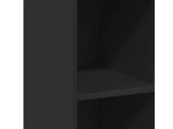 Aparador buffet cómoda mueble almacenaje organizador cocina salón salón 30 x 41 x 124 cm madera contrachapada negra 02_0035861