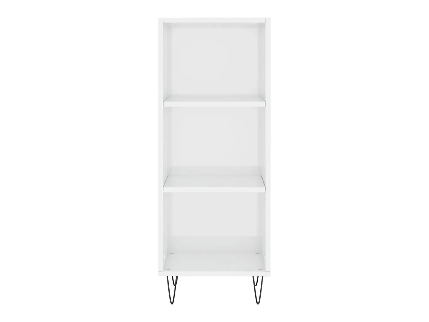 Aparador buffet cómoda mueble mueble de almacenaje organizador cocina salón brillante 34,5 x 32,5 x 90 cm madera contrachapada blanco 02_0030587