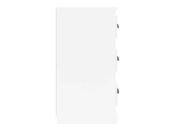 Aparador buffet cómoda mueble mueble de almacenaje organizador cocina salón brillante 70 x 35,5 x 67,5 cm madera contrachapada blanco 02_0030763