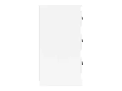 Aparador buffet cómoda mueble mueble de almacenaje organizador cocina salón brillante 70 x 35,5 x 67,5 cm madera contrachapada blanco 02_0030763
