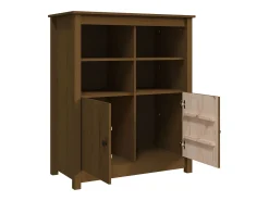 Aparador buffet cómoda mueble mueble de almacenaje organizador cocina salón salón 83 x 41,5 x 100 cm madera maciza de pino marrón 02_0035766