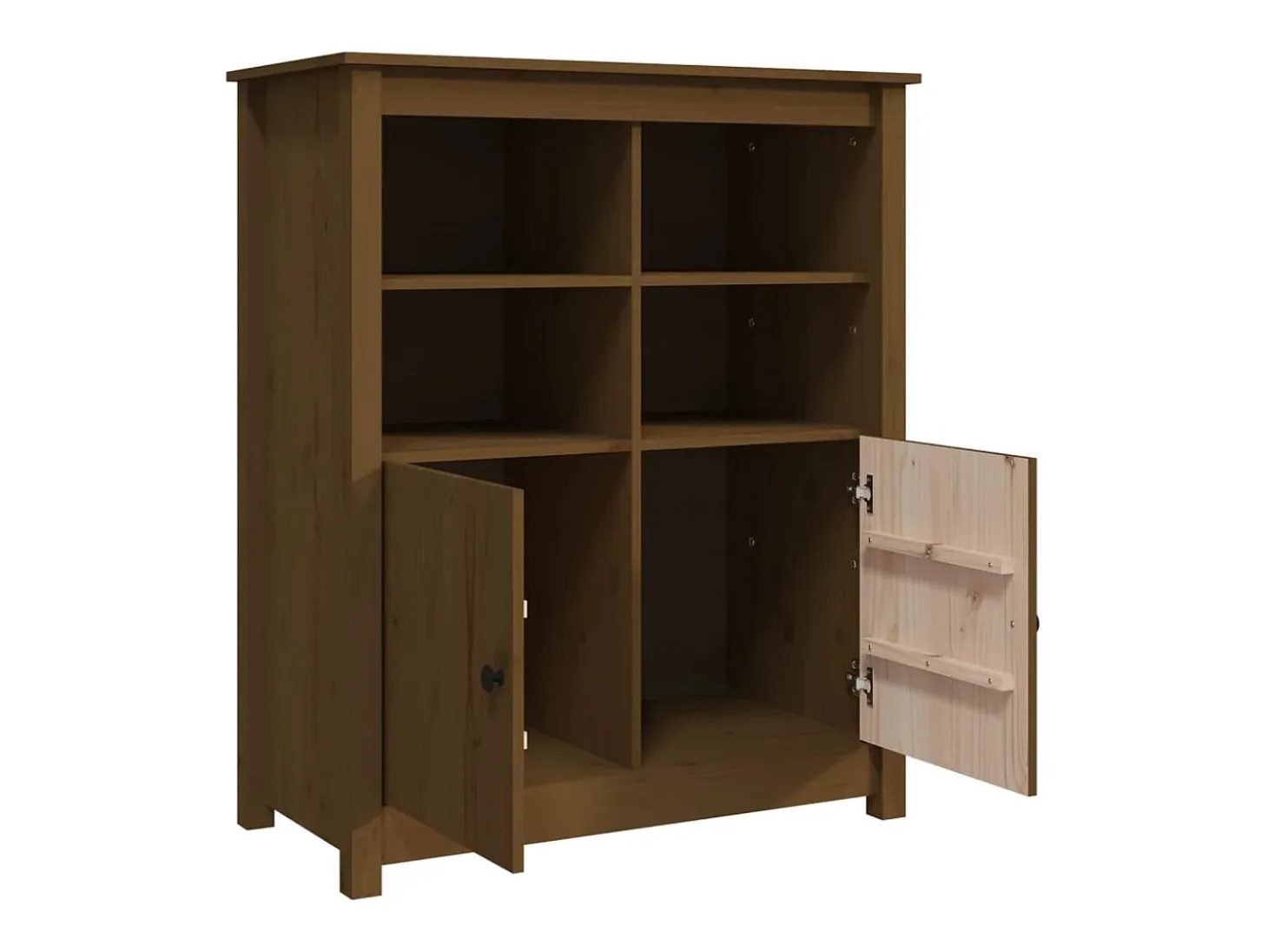 Aparador buffet cómoda mueble mueble de almacenaje organizador cocina salón salón 83 x 41,5 x 100 cm madera maciza de pino marrón 02_0035766
