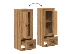 Aparador buffet cómoda mueble mueble de almacenamiento organizador cocina salón salón alta artesanía 36 x 35,5 x 103,5 cm madera contrachapada marrón 02_0033161