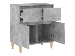 Aparador buffet cómoda mueble mueble de almacenaje organizador cocina salón salón 60 x 35 x 70 cm madera contrachapada gris 02_0031976