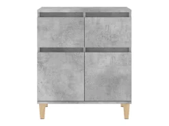 Aparador buffet cómoda mueble mueble de almacenaje organizador cocina salón salón 60 x 35 x 70 cm madera contrachapada gris 02_0031976