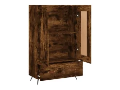 Aparador buffet cómoda mueble mueble de almacenamiento organizador cocina salón salón alto 69,5 x 31 x 115 cm madera contrachapada marrón 02_0033389