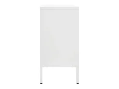 Aparador buffet cómoda mueble almacenaje organizador cocina salón salón 105 x 35 x 70 cm acero y vidrio templado blanco 02_0030193