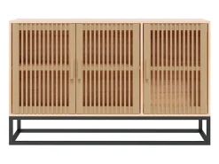 Aparador buffet cómoda mueble mueble de almacenamiento organizador cocina salón salón 105 x 30 x 65 cm madera contrachapada marrón 02_0029502