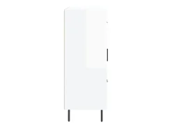 Aparador buffet cómoda mueble mueble de almacenaje organizador cocina salón brillante 69,5 x 34 x 90 cm madera contrachapada blanco 02_0030724