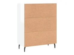 Aparador buffet cómoda mueble mueble de almacenaje organizador cocina salón brillante 69,5 x 34 x 90 cm madera contrachapada blanco 02_0030724
