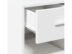 Aparador buffet cómoda mueble mueble de almacenaje organizador cocina salón salón 30 x 42,5 x 93 cm madera contrachapada blanco 02_0030225