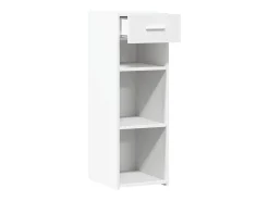 Aparador buffet cómoda mueble mueble de almacenaje organizador cocina salón salón 30 x 42,5 x 93 cm madera contrachapada blanco 02_0030225