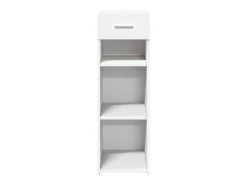 Aparador buffet cómoda mueble mueble de almacenaje organizador cocina salón salón 30 x 42,5 x 93 cm madera contrachapada blanco 02_0030225