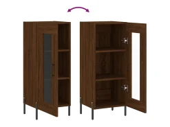 Aparador buffet cómoda mueble mueble de almacenaje organizador cocina salón salón 34,5 x 34 x 90 cm madera contrachapada marrón 02_0031208