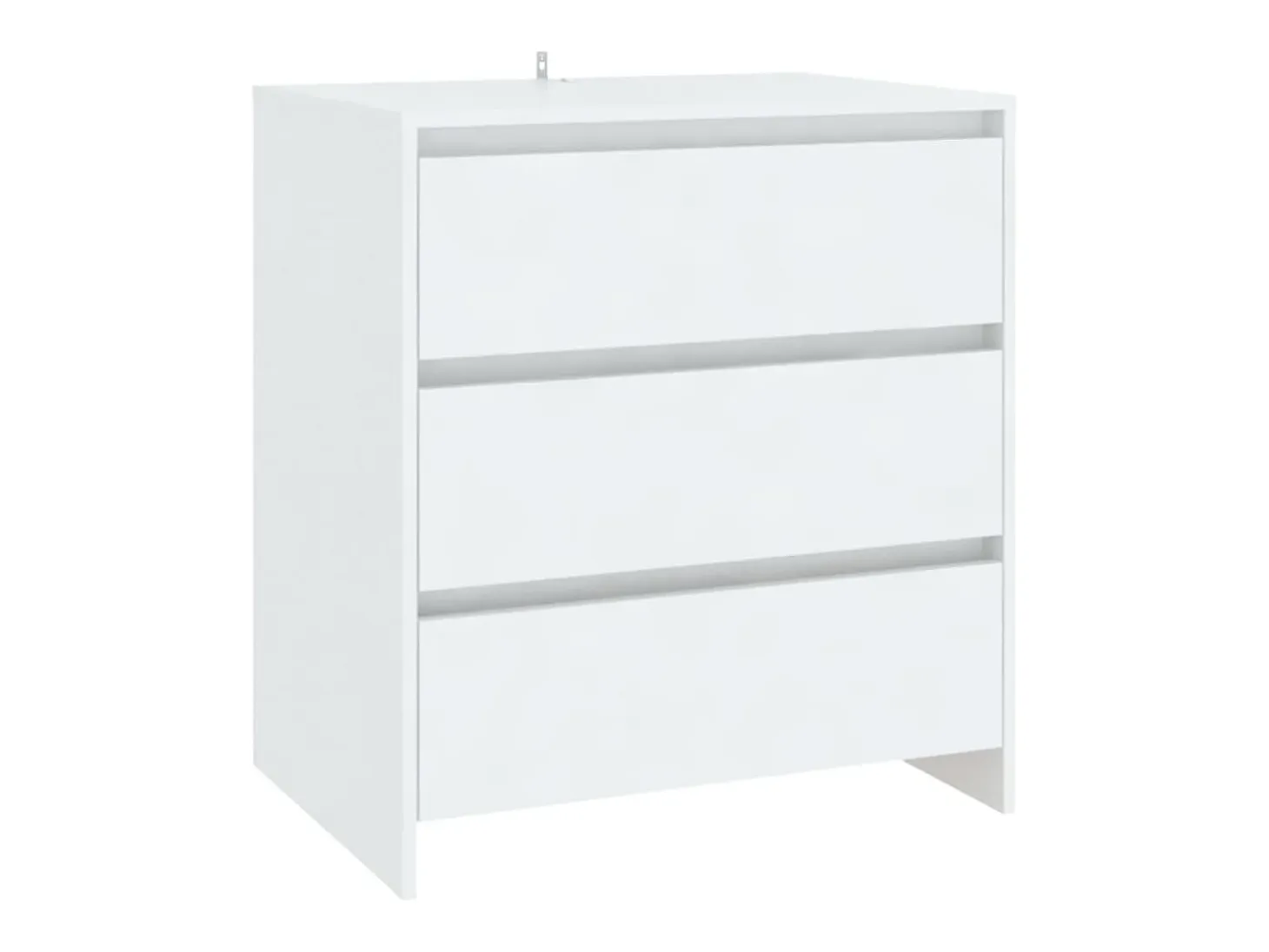 Aparador buffet cómoda mueble almacenaje organizador cocina salón salón juego de 2 madera contrachapada blanca 02_0036694