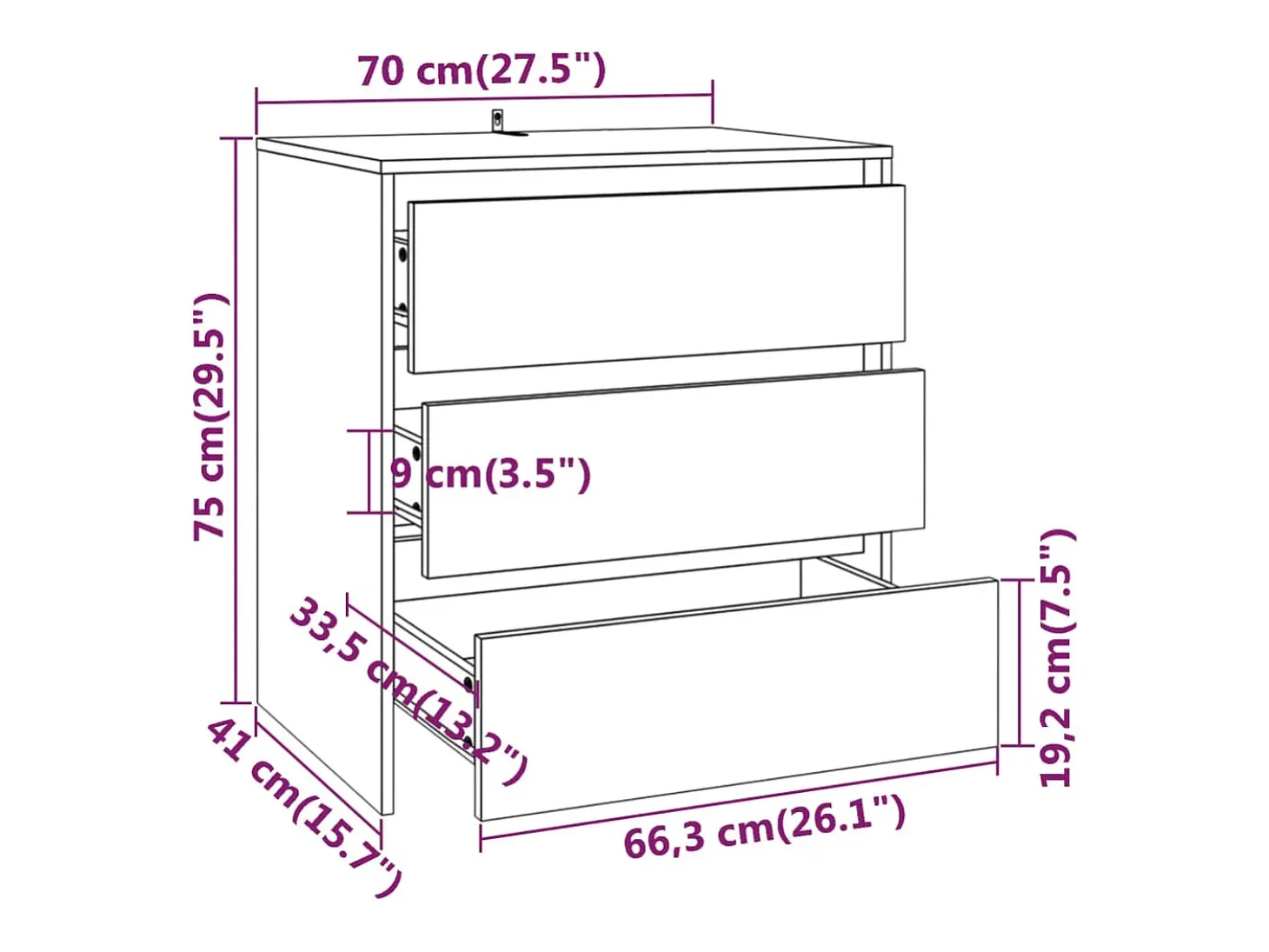 Aparador buffet cómoda mueble almacenaje organizador cocina salón salón juego de 2 madera contrachapada blanca 02_0036694