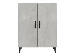 Aparador buffet cómoda mueble almacenaje organizador cocina salón salón 70 x 34 x 90 cm madera contrachapada gris 02_0032080
