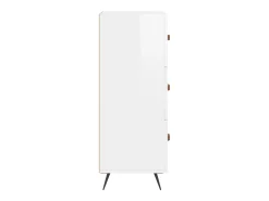 Aparador buffet cómoda mueble mueble de almacenaje organizador cocina salón brillante 34,5 x 34 x 90 cm madera contrachapada blanco 02_0030597