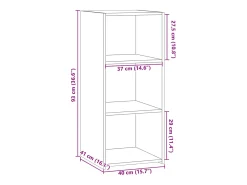 Aparador buffet cómoda mueble almacenaje organizador cocina salón salón 40 x 41 x 93 cm madera contrachapada marrón 02_0030943