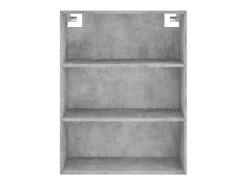 Aparador buffet cómoda mueble mueble de almacenaje organizador cocina salón salón 69,5 x 32,5 x 180 cm madera contrachapada gris 02_0032000