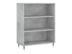 Aparador buffet cómoda mueble mueble de almacenaje organizador cocina salón salón 69,5 x 32,5 x 180 cm madera contrachapada gris 02_0032000