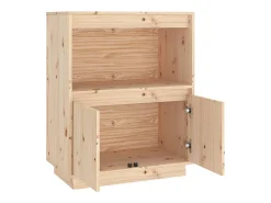 Aparador buffet cómoda mueble mueble de almacenaje organizador cocina salón salón 60 x 34 x 75 cm madera maciza de pino marrón 02_0029618