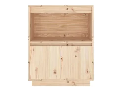 Aparador buffet cómoda mueble mueble de almacenaje organizador cocina salón salón 60 x 34 x 75 cm madera maciza de pino marrón 02_0029618