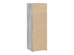 Aparador buffet cómoda mueble almacenaje organizador cocina salón salón alto Sonoma 40 x 41 x 124 cm madera contrachapada gris 02_0035360