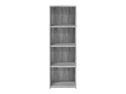 Aparador buffet cómoda mueble almacenaje organizador cocina salón salón alto Sonoma 40 x 41 x 124 cm madera contrachapada gris 02_0035360