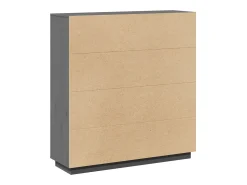 Aparador buffet cómoda mueble almacenaje organizador cocina salón salón 110,5 x 35 x 117 cm madera maciza de pino gris 02_0031773