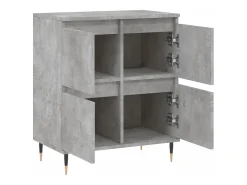 Aparador buffet cómoda mueble mueble de almacenamiento organizador cocina salón salón 60 x 35 x 70 cm madera contrachapada gris 02_0031990