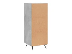Aparador buffet cómoda mueble mueble de almacenaje organizador cocina salón salón 34,5 x 34 x 90 cm madera contrachapada gris 02_0031875