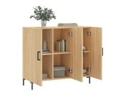 Aparador buffet cómoda mueble almacenaje organizador cocina salón salón Sonoma 90 x 34 x 80 cm madera contrachapada marrón 02_0031732