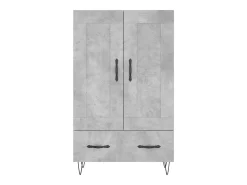 Aparador buffet cómoda mueble mueble de almacenaje organizador cocina salón salón alto 69,5 x 31 x 115 cm madera contrachapada gris 02_0034471
