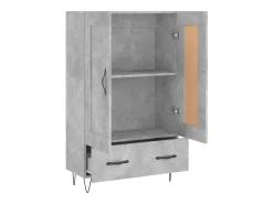 Aparador buffet cómoda mueble mueble de almacenaje organizador cocina salón salón alto 69,5 x 31 x 115 cm madera contrachapada gris 02_0034471