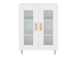 Aparador buffet cómoda mueble mueble de almacenamiento organizador cocina salón salón 69,5 x 34 x 90 cm madera contrachapada blanco 02_0030426