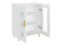 Aparador buffet cómoda mueble mueble de almacenamiento organizador cocina salón salón 69,5 x 34 x 90 cm madera contrachapada blanco 02_0030426