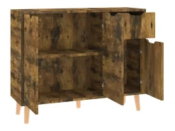 Aparador buffet cómoda mueble almacenaje organizador cocina salón salón 90 x 30 x 72 cm madera contrachapada marrón 02_0031121