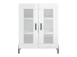 Aparador buffet cómoda mueble mueble de almacenaje organizador cocina salón brillante 69,5 x 34 x 90 cm madera contrachapada blanco 02_0030719