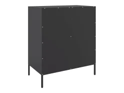 Aparador buffet cómoda mueble mueble de almacenaje organizador cocina salón salón 68 x 39 x 79 cm acero negro 02_0036021