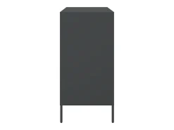 Aparador buffet cómoda mueble mueble de almacenaje organizador cocina salón salón 68 x 39 x 79 cm acero negro 02_0036021