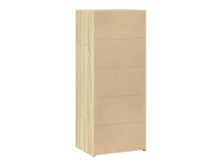 Aparador buffet cómoda mueble almacenaje organizador cocina salón salón alto Sonoma 50 x 41 x 124 cm madera contrachapada marrón 02_0034068