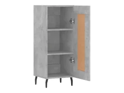 Aparador buffet cómoda mueble mueble de almacenamiento organizador cocina salón salón 34,5 x 34 x 90 cm madera contrachapada gris 02_0031897