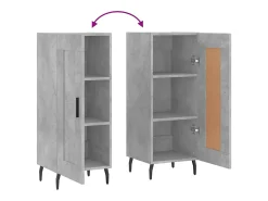 Aparador buffet cómoda mueble mueble de almacenamiento organizador cocina salón salón 34,5 x 34 x 90 cm madera contrachapada gris 02_0031897
