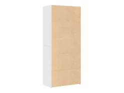 Aparador buffet cómoda mueble mueble de almacenaje organizador cocina salón salón alto 80 x 42,5 x 185 cm madera contrachapada blanco 02_0032774