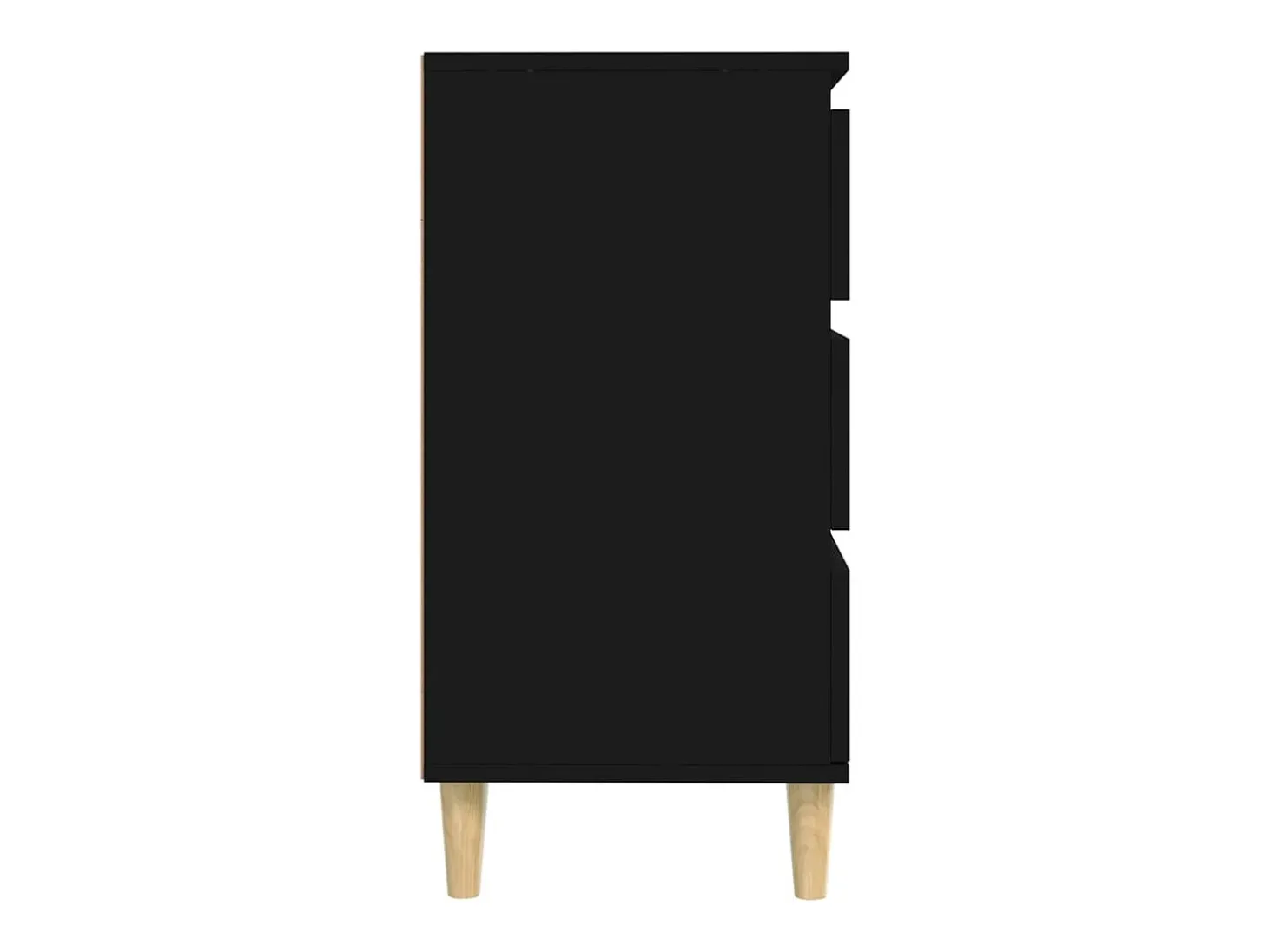 Aparador buffet cómoda mueble almacenaje organizador cocina salón salón 60 x 35 x 70 cm madera contrachapada negra 02_0035986