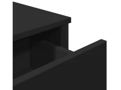 Aparador buffet cómoda mueble mueble de almacenamiento organizador cocina salón salón 97 x 32,5 x 74,5 cm madera contrachapada negra 02_0036158