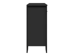 Aparador buffet cómoda mueble mueble de almacenamiento organizador cocina salón salón 97 x 32,5 x 74,5 cm madera contrachapada negra 02_0036158