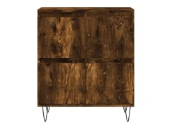Aparador buffet cómoda mueble almacenaje organizador cocina salón salón juego de 2 madera contrachapada marrón 02_0036760